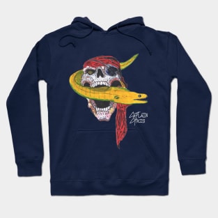 Skull Eel (for dark shirts) Hoodie